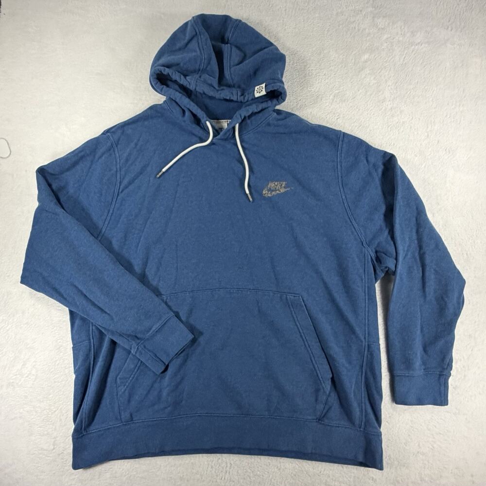 Men's Nike Pullover Hoodie Sweatshirt Blue Move To Zero DM5624 XXL